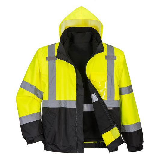 Warnschutz Kontrast Premium 3-in-1 Pilotjacke  - S365