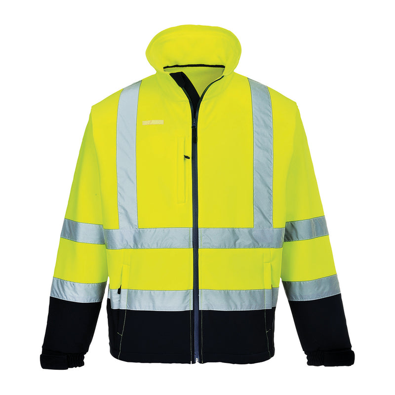 Laden Sie das Bild in Galerie -Viewer, Warnschutz Kontrast Softshell-Jacke (3L) - S425
