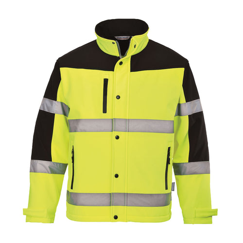 Warnschutz Kontrast Softshell-Jacke (3L) - S429