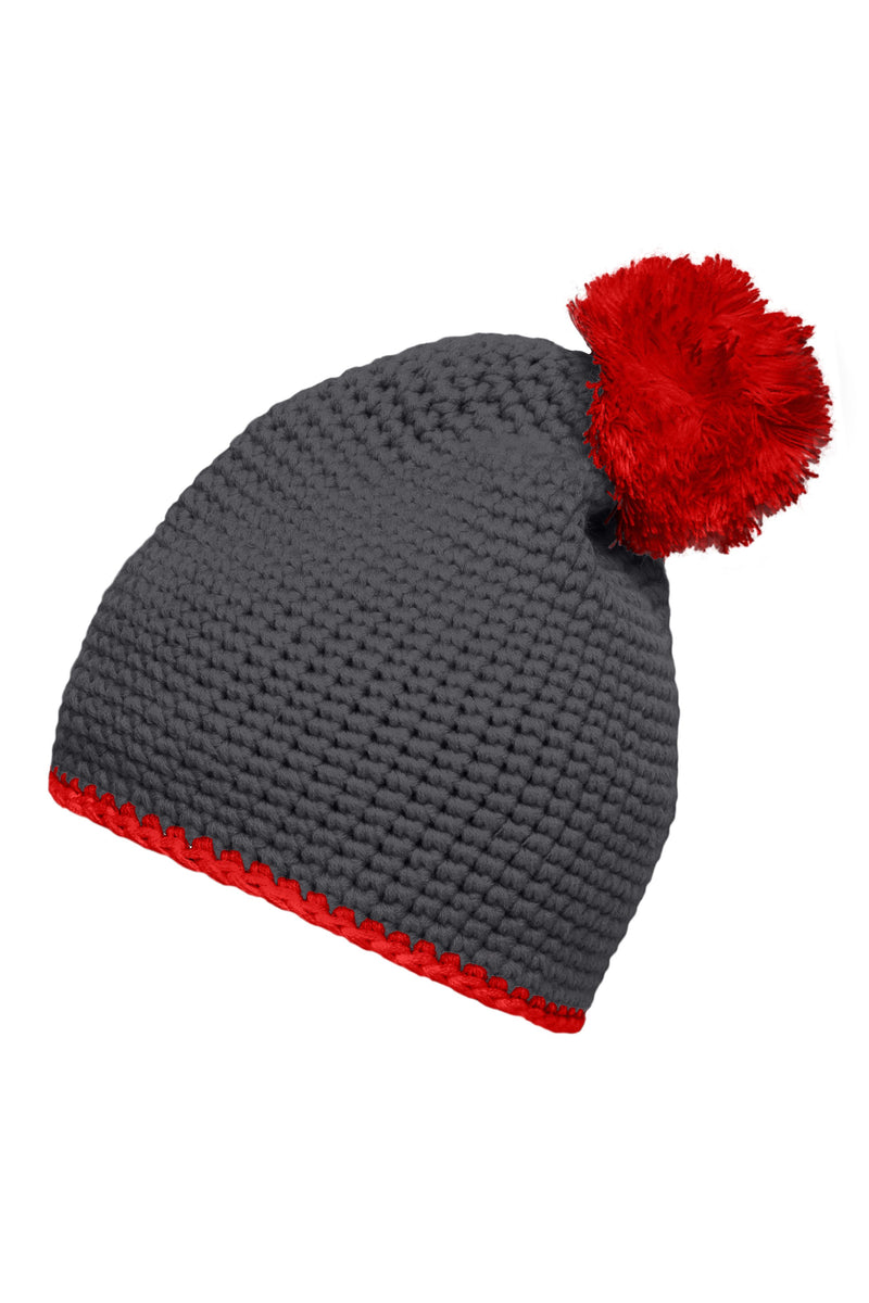 Laden Sie das Bild in Galerie -Viewer, Pompon Hat with Contrast Stripe
