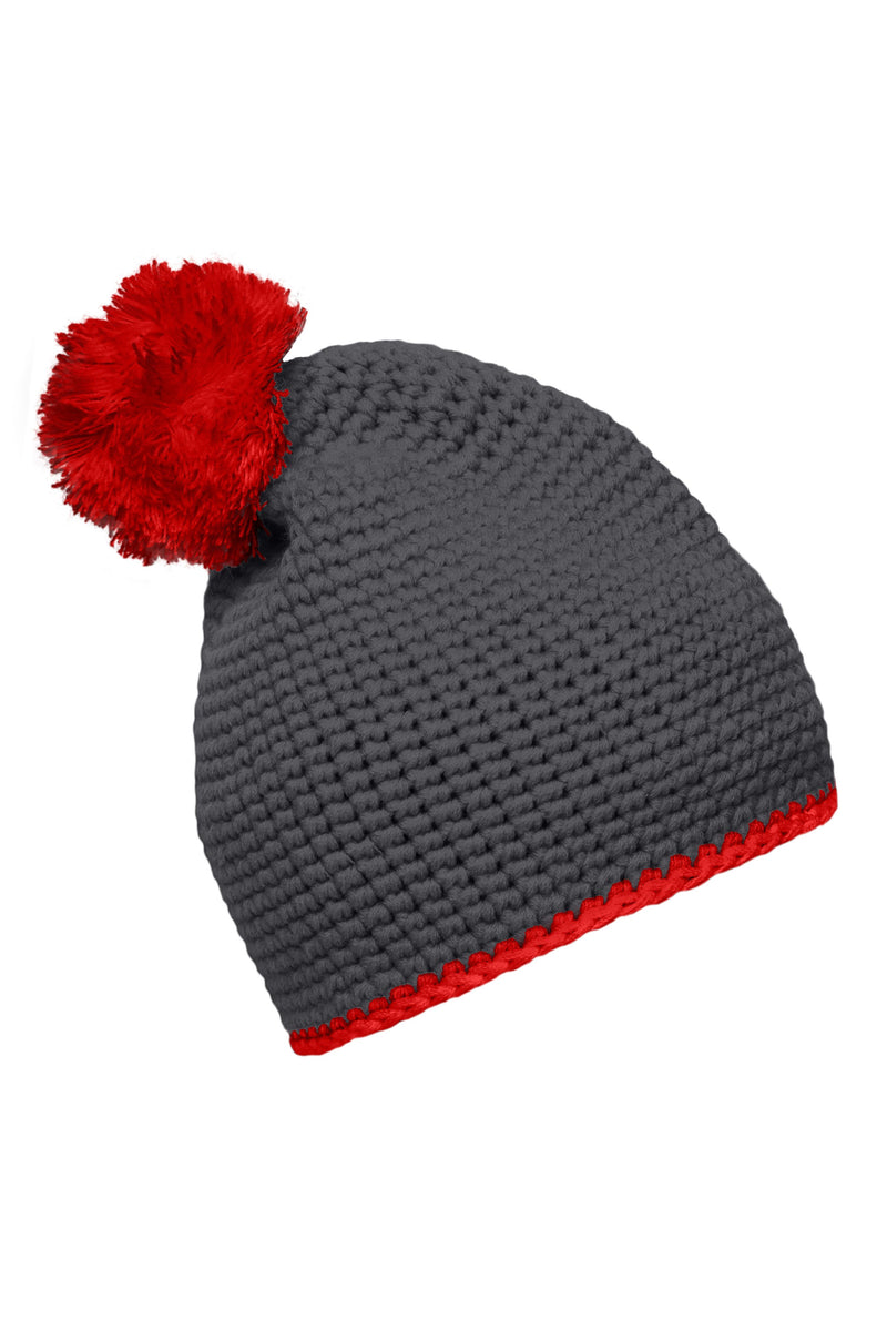 Laden Sie das Bild in Galerie -Viewer, Pompon Hat with Contrast Stripe
