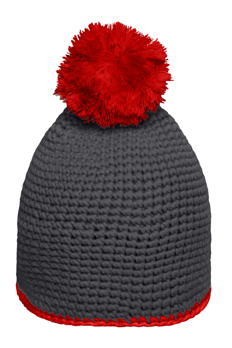 Laden Sie das Bild in Galerie -Viewer, Pompon Hat with Contrast Stripe
