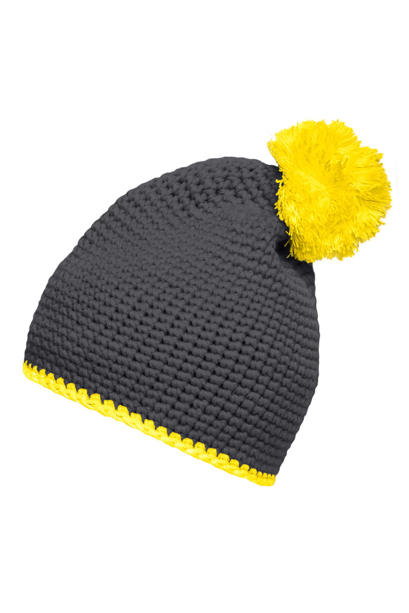 Laden Sie das Bild in Galerie -Viewer, Pompon Hat with Contrast Stripe
