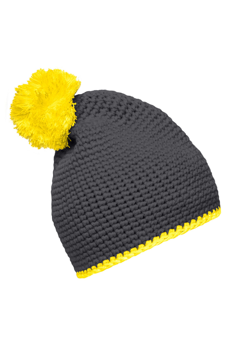 Laden Sie das Bild in Galerie -Viewer, Pompon Hat with Contrast Stripe
