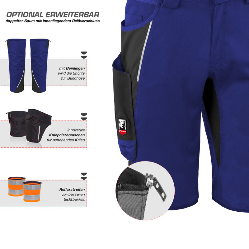 Laden Sie das Bild in Galerie -Viewer, Shorts IRON Men - Blau/Schwarz
