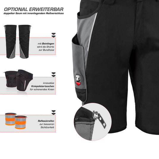 Shorts IRON Men - Schwarz/Grau