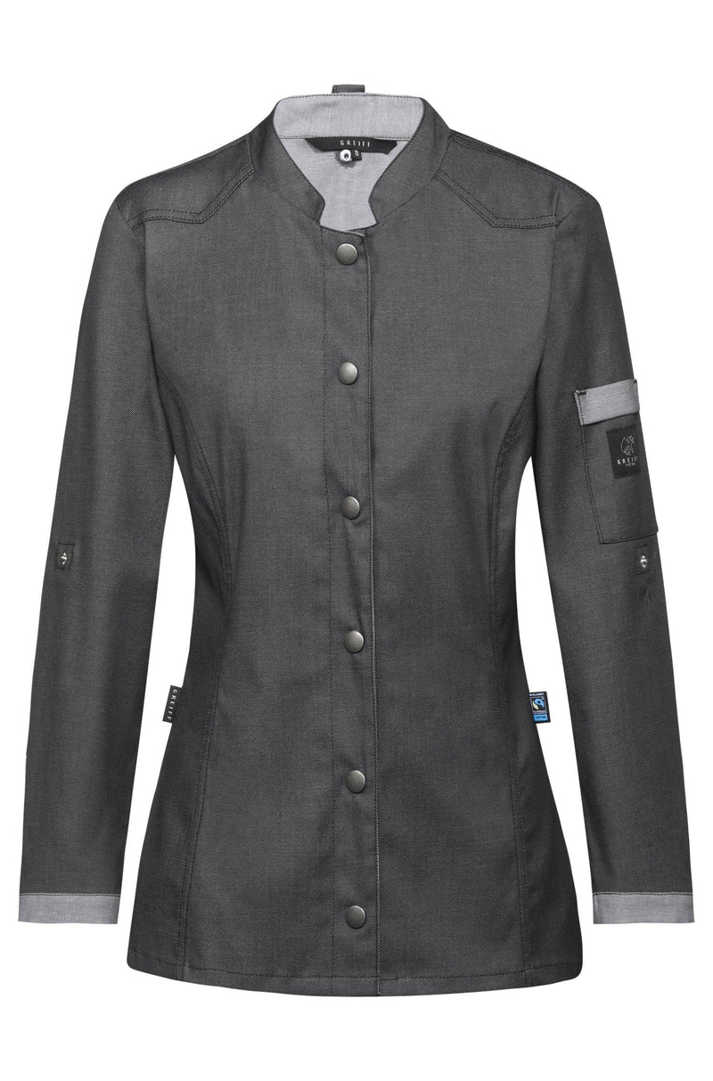 Laden Sie das Bild in Galerie -Viewer, Damen-Kochjacke Biker RF - 5415
