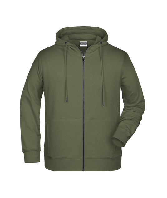 Sweat-Jacke mit Kapuze und Reißverschluss - 8026