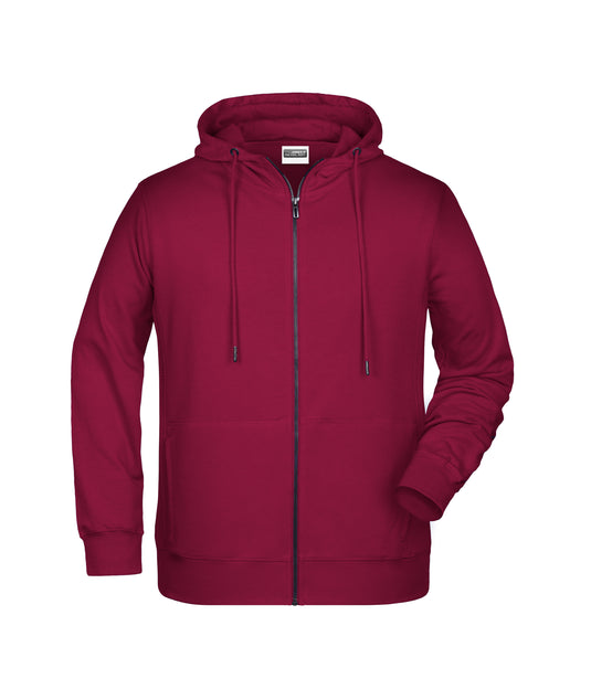 Sweat-Jacke mit Kapuze und Reißverschluss - 8026