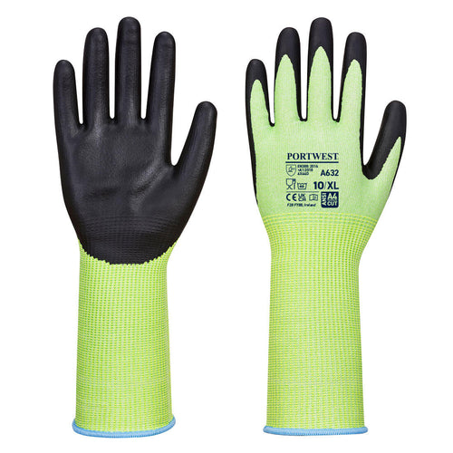 Grüner Schnittschutzhandschuh Lange Stulpe - A632