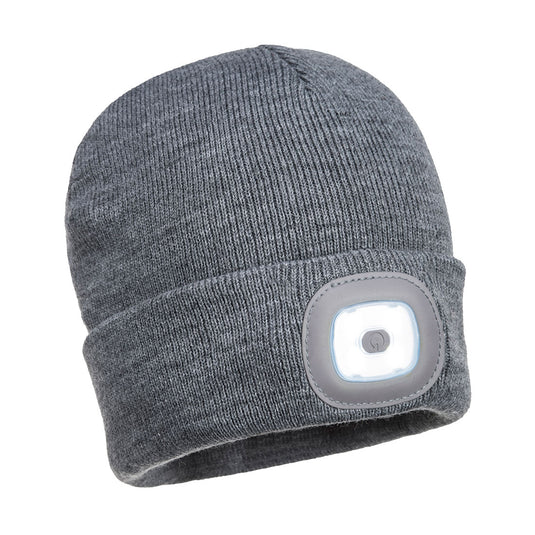 Mütze mit wiederaufladbaren LED - Leuchten vorn und hinten - B028
