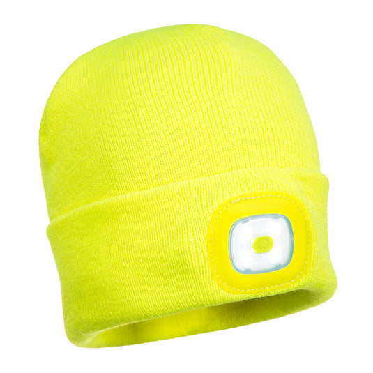 Mütze mit wiederaufladbaren LED - Leuchten vorn und hinten - B028