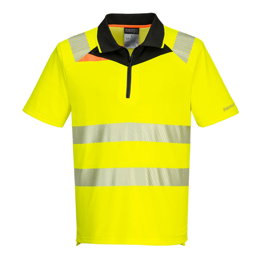 DX4 Warnschutz Polo Shirt mit Reißverschluss kurzarm - DX412