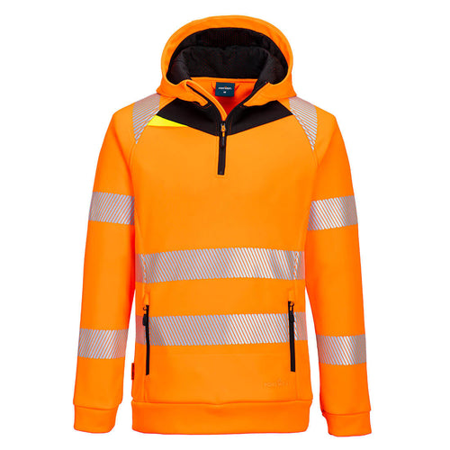 DX4 Warnschutz Kapuzenpullover mit 1/4 Reißverschluss - DX482