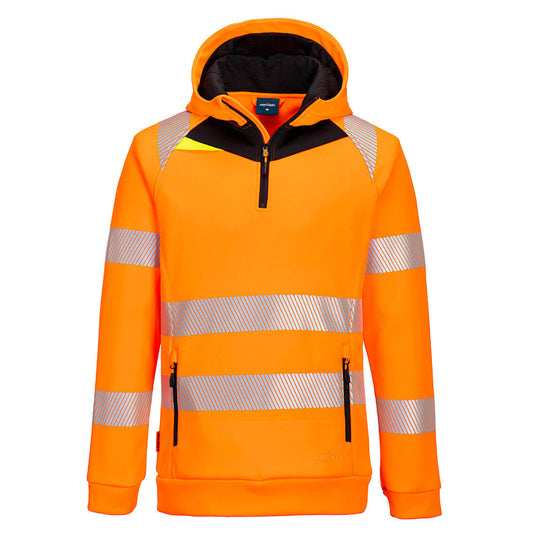 DX4 Warnschutz Kapuzenpullover mit 1/4 Reißverschluss - DX482