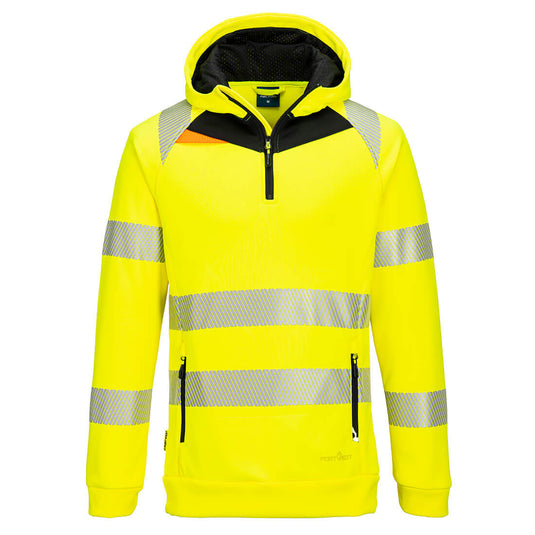 DX4 Warnschutz Kapuzenpullover mit 1/4 Reißverschluss - DX482