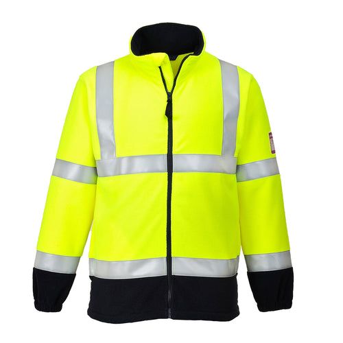Flammhemmende, antistatische Warnschutz-Fleecejacke - FR31