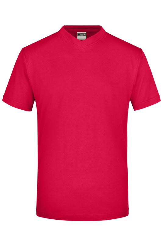 Komfort-V-Neck-T aus Single-Jersey - JN003