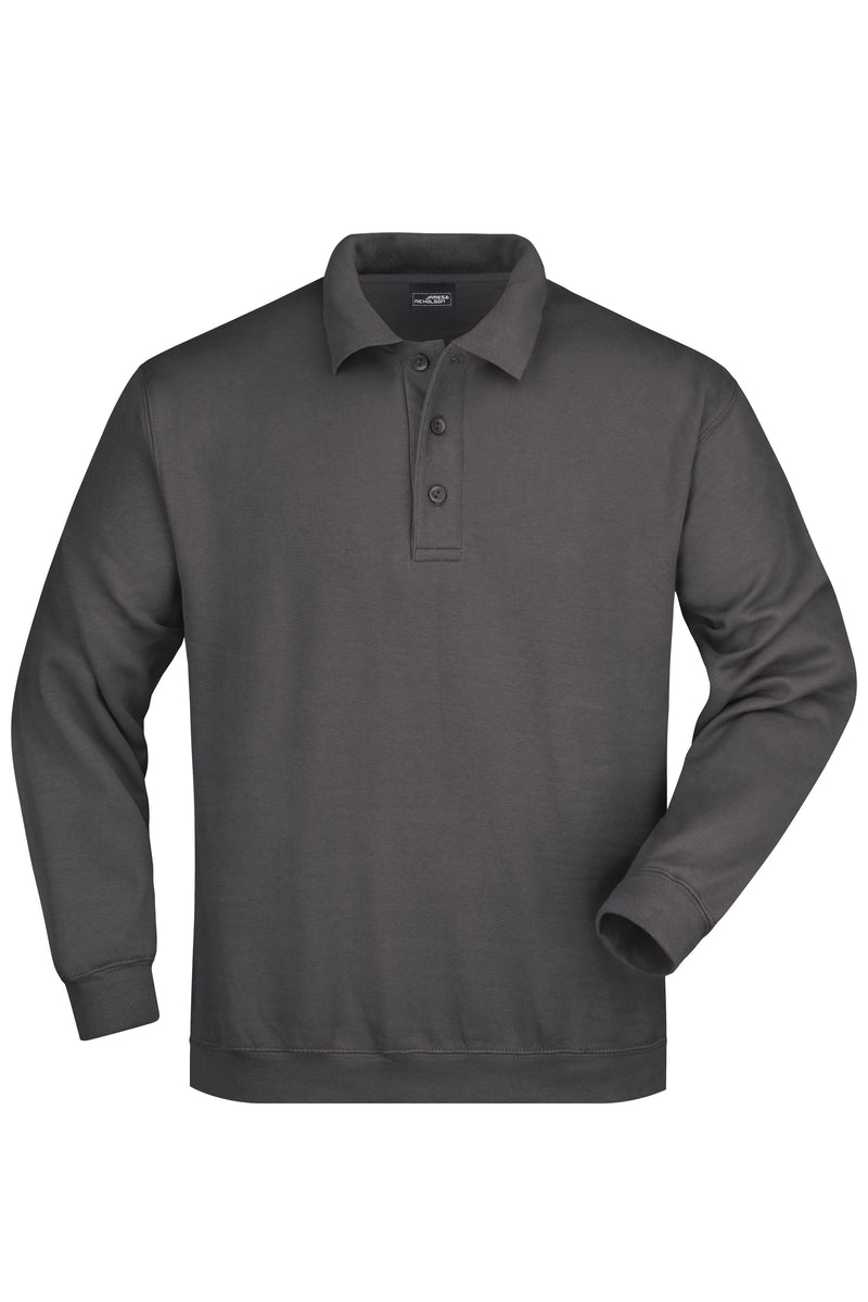 Laden Sie das Bild in Galerie -Viewer, Klassisches Komfort Polo-Sweatshirt - Herren - JN041

