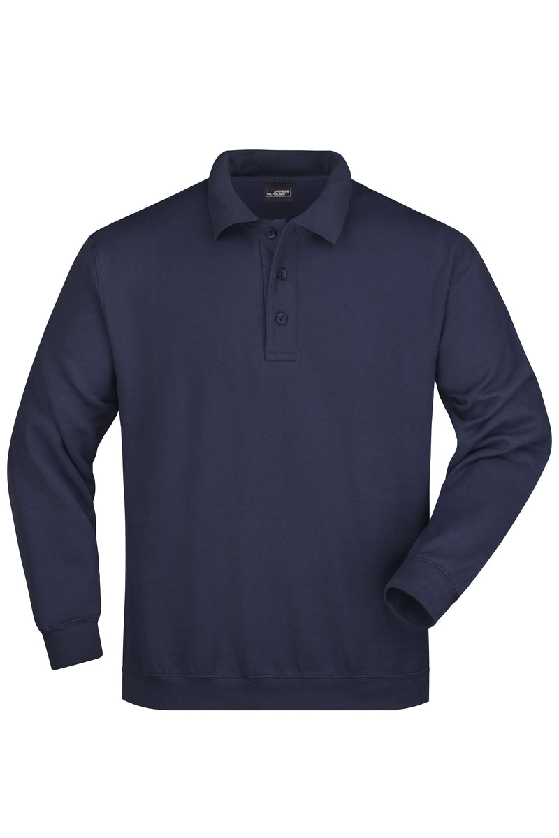 Laden Sie das Bild in Galerie -Viewer, Klassisches Komfort Polo-Sweatshirt - Herren - JN041
