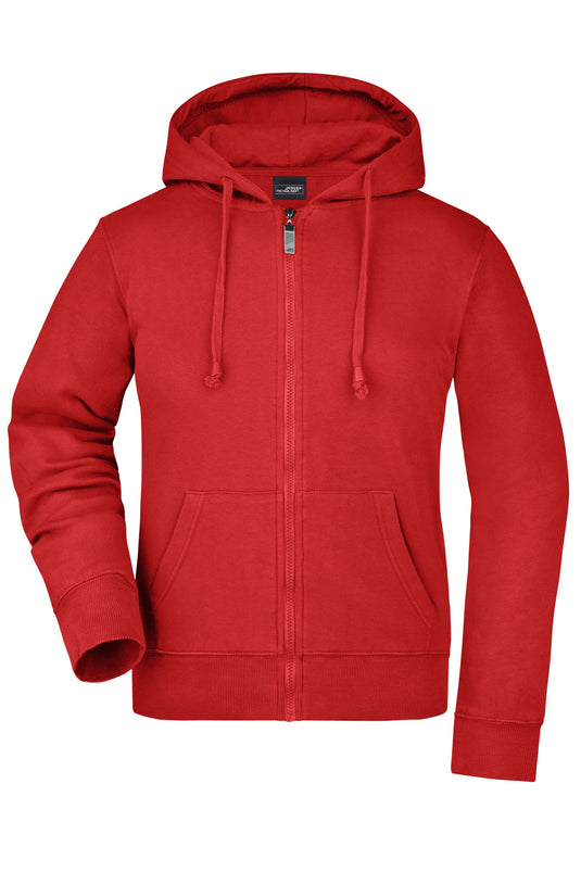 Kapuzen-Jacke aus formbeständiger Sweat-Qualität - Damen - JN053