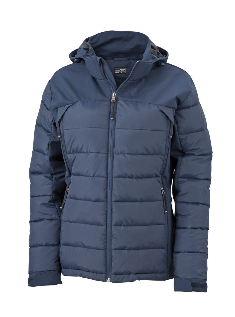 Laden Sie das Bild in Galerie -Viewer, Thermojacke in attraktivem Materialmix - JN1049
