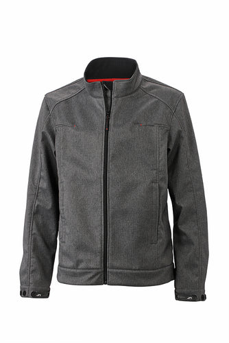 Klassische Softshell-Jacke in Melange-Optik - Herren - JN1088