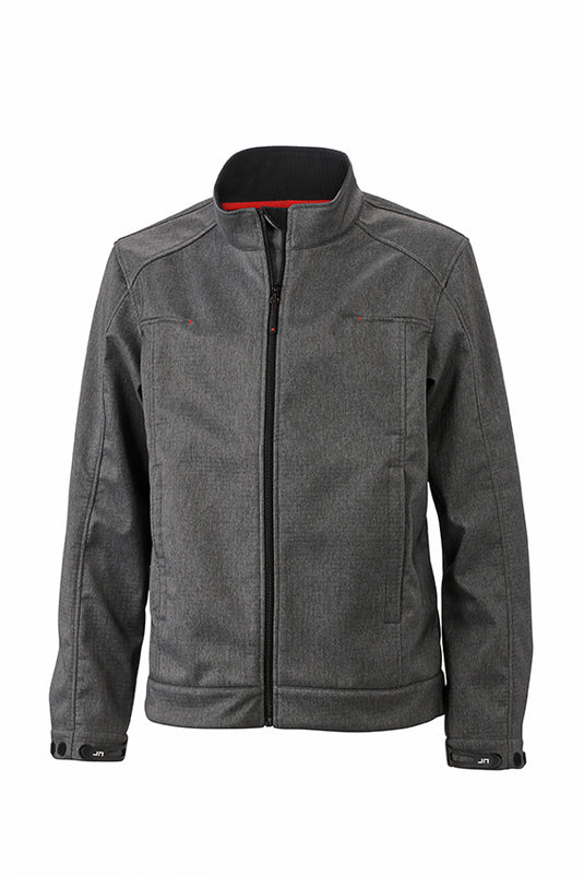 Klassische Softshell-Jacke in Melange-Optik - Herren - JN1088
