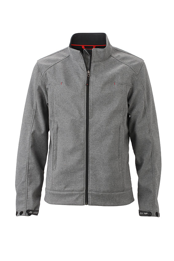 Laden Sie das Bild in Galerie -Viewer, Klassische Softshell-Jacke in Melange-Optik - Herren - JN1088
