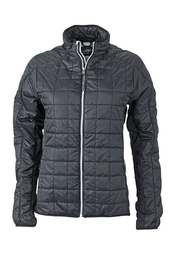 Leicht wattierte Jacke im sportlichen Materialmix - JN1115