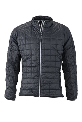 Leicht wattierte Jacke im sportlichen Materialmix - JN1116
