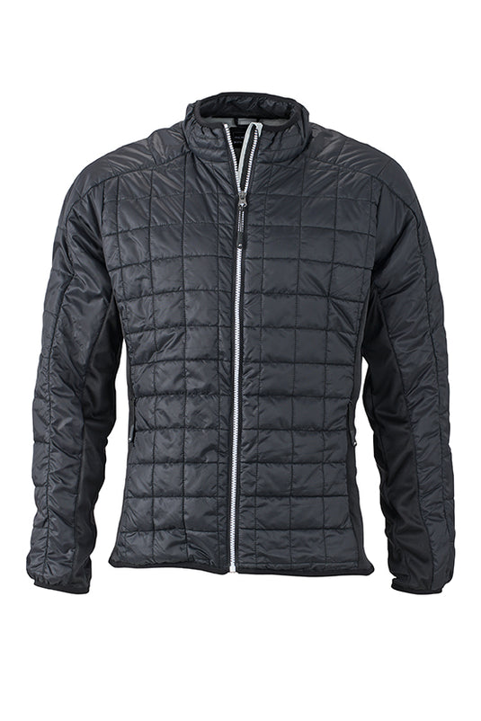 Leicht wattierte Jacke im sportlichen Materialmix - JN1116
