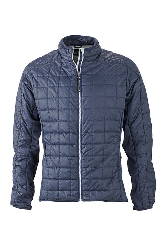 Leicht wattierte Jacke im sportlichen Materialmix - JN1116