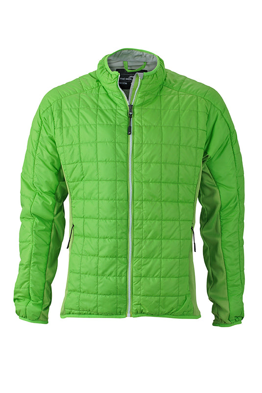 Leicht wattierte Jacke im sportlichen Materialmix - JN1116