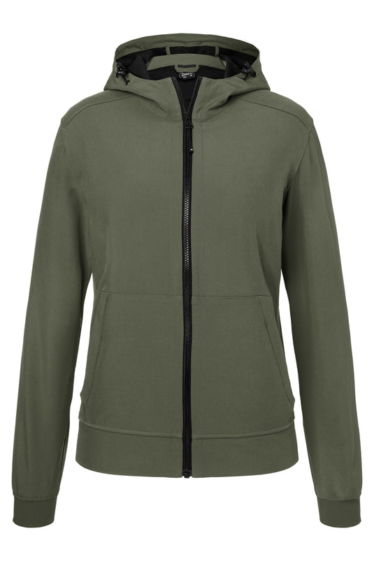 Softshelljacke mit Kapuze im sportlichen Design - JN1145