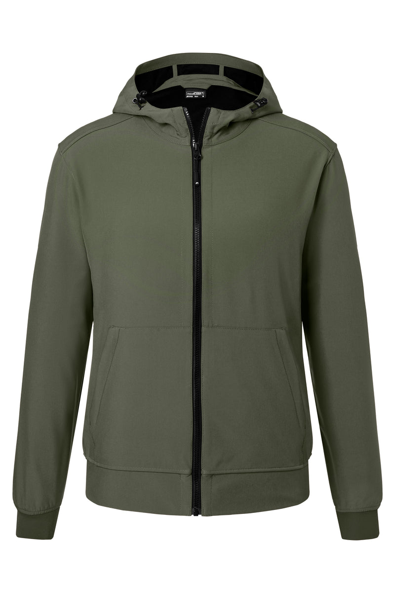 Laden Sie das Bild in Galerie -Viewer, Softshelljacke mit Kapuze im sportlichen Design - JN1146
