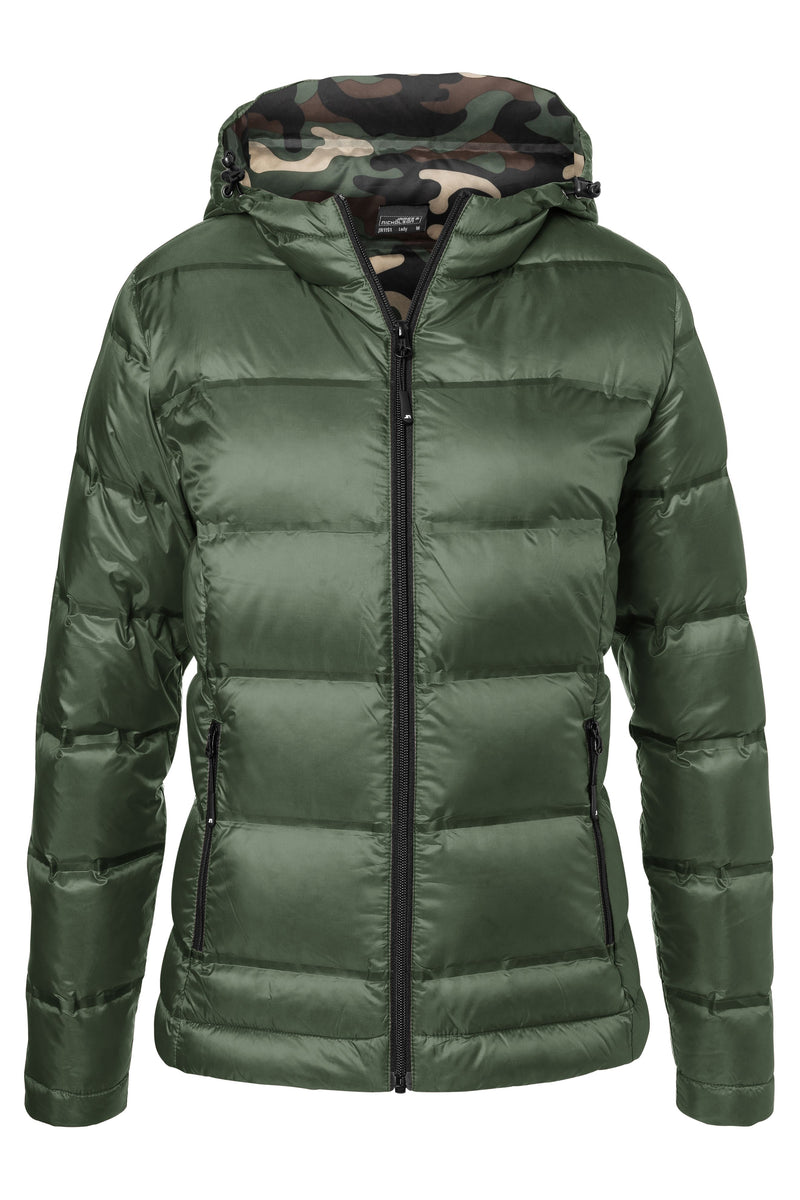 Laden Sie das Bild in Galerie -Viewer, Damen Daunenjacke mit Kapuze in neuem Design, Steppung der Jacke ist geklebt und nicht genäht - JN1151
