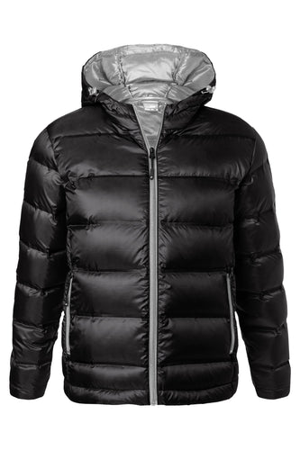 Herren Daunenjacke mit Kapuze in neuem Design, Steppung der Jacke ist geklebt und nicht genäht - JN1152