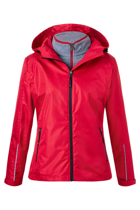 Funktionelle Doppeljacke, 3 Tragevariationen, vielseitig einsetzbar, Fleece-Innenjacke leicht auszippbar Damen - JN1153