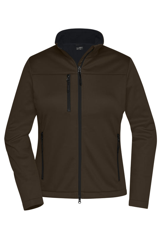 Klassische Softshelljacke im sportlichen Design aus recyceltem Polyester - Damen - JN1171
