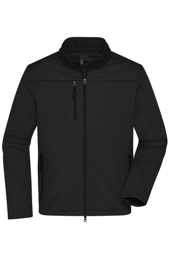 Klassische Softshelljacke im sportlichen Design aus recyceltem Polyester - Herren - JN1172