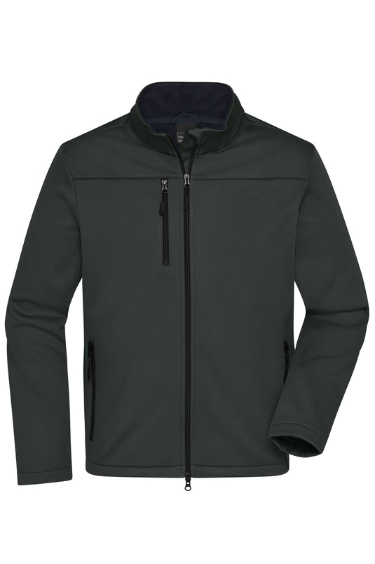 Klassische Softshelljacke im sportlichen Design aus recyceltem Polyester - Herren - JN1172