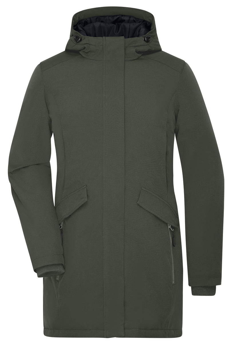 Laden Sie das Bild in Galerie -Viewer, Klassischer, wattierter Parka mit angeschnittener Kapuze - Damen - JN1175
