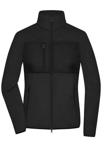 Damen Fleecejacke im Materialmix - JN1311