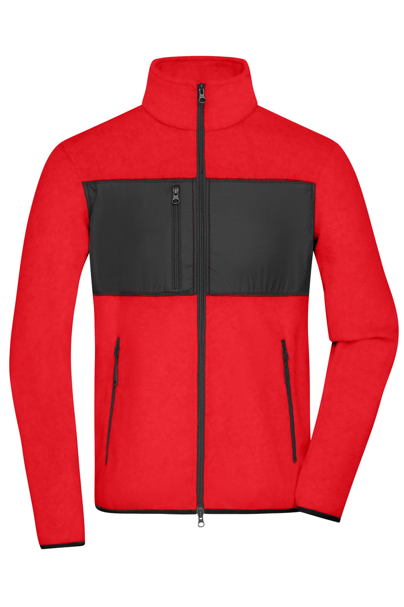 Laden Sie das Bild in Galerie -Viewer, Herren Fleecejacke im Materialmix - JN1312
