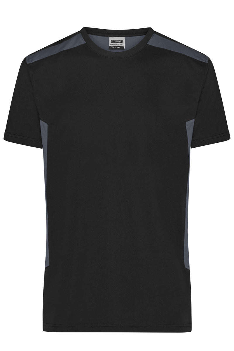 Laden Sie das Bild in Galerie -Viewer, Strapazierfähiges und pflegeleichtes T-Shirt mit Kontrasteinsätzen - JN1824
