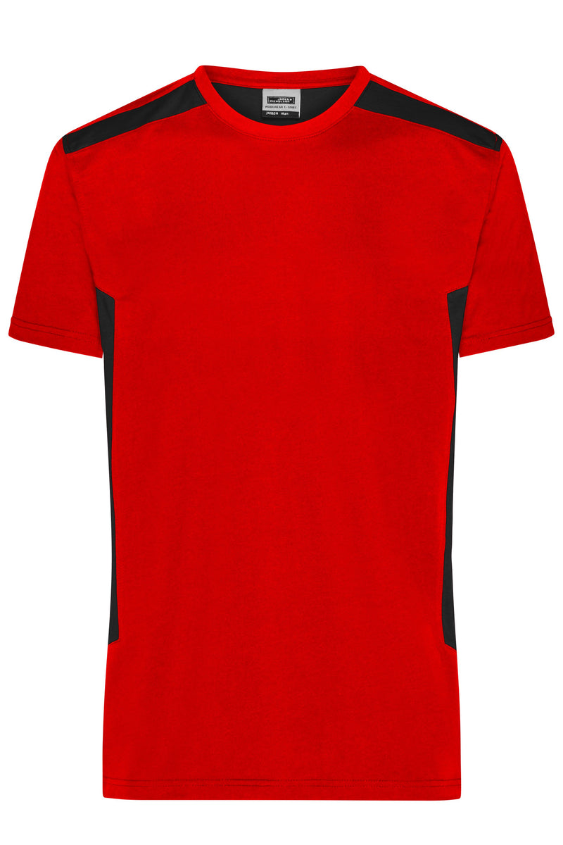 Laden Sie das Bild in Galerie -Viewer, Strapazierfähiges und pflegeleichtes T-Shirt mit Kontrasteinsätzen - JN1824
