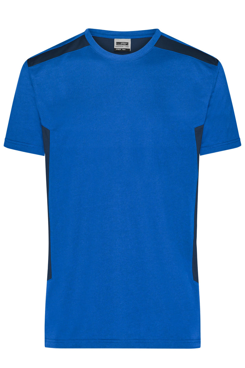 Laden Sie das Bild in Galerie -Viewer, Strapazierfähiges und pflegeleichtes T-Shirt mit Kontrasteinsätzen - JN1824
