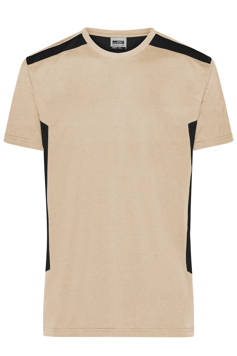 Laden Sie das Bild in Galerie -Viewer, Strapazierfähiges und pflegeleichtes T-Shirt mit Kontrasteinsätzen - JN1824
