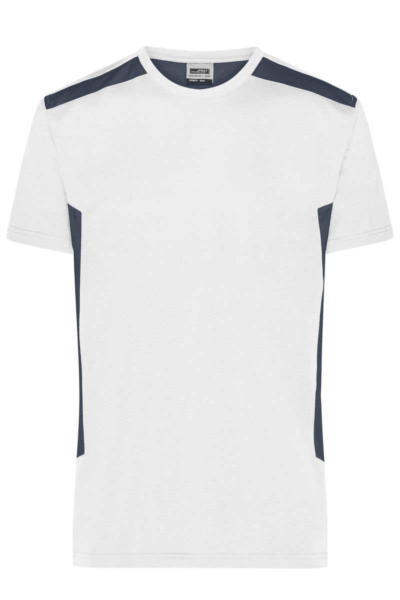 Laden Sie das Bild in Galerie -Viewer, Strapazierfähiges und pflegeleichtes T-Shirt mit Kontrasteinsätzen - JN1824
